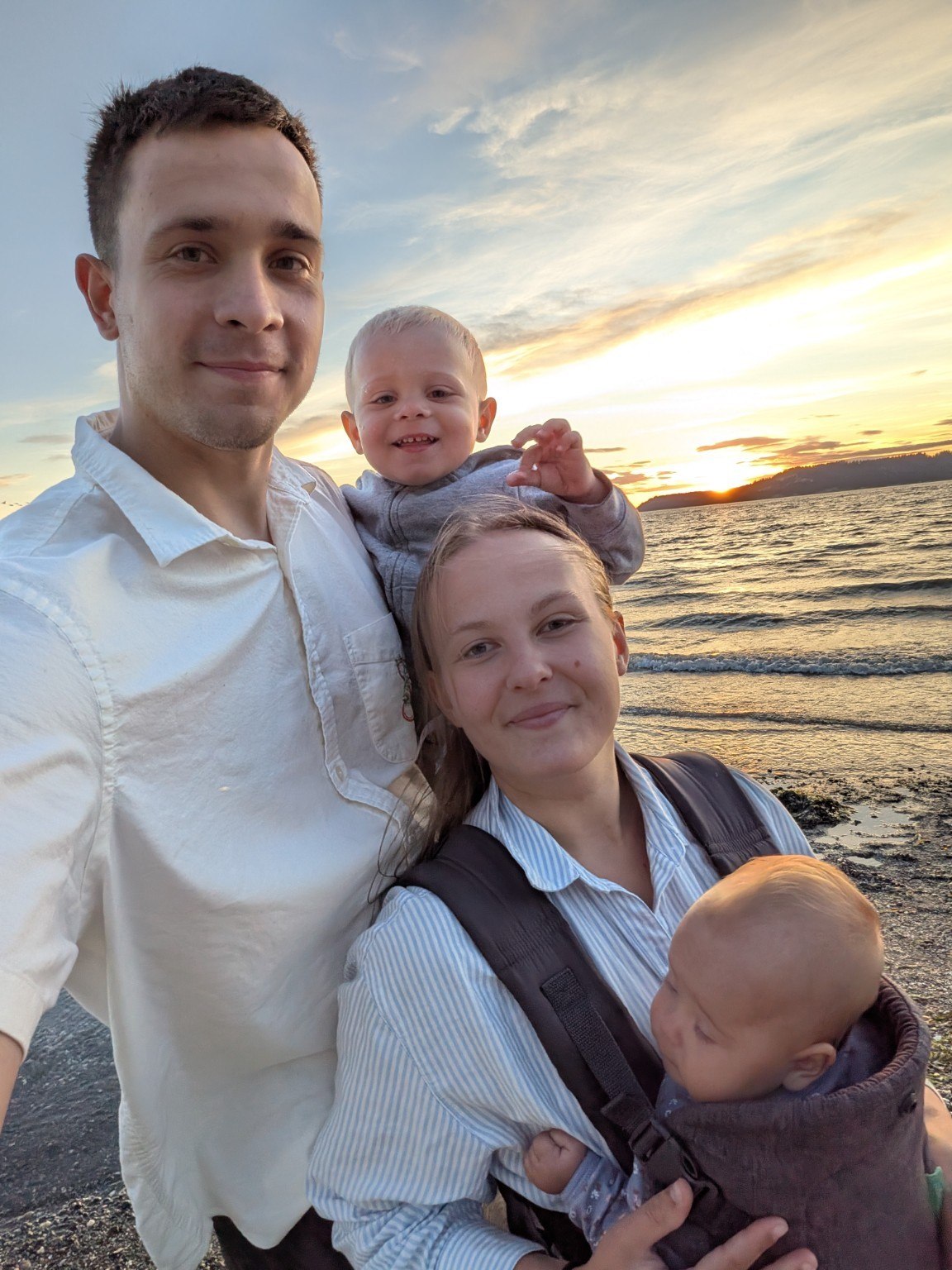 David Novak with his family in the Puget Sound area